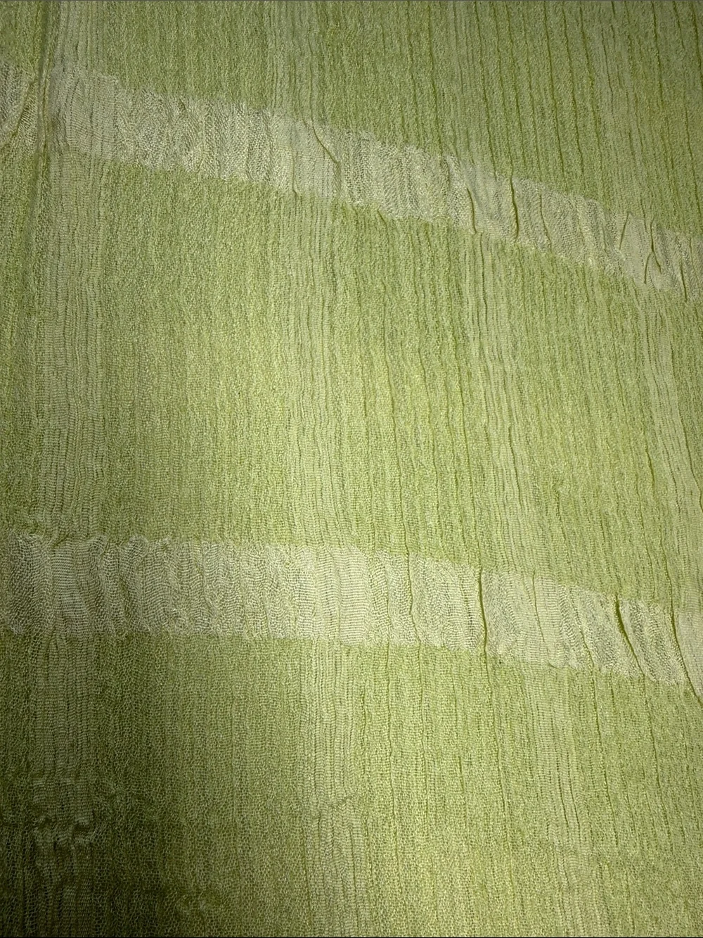 Saks 5th Avenue lime green textured scarf shawl cashmere and silk